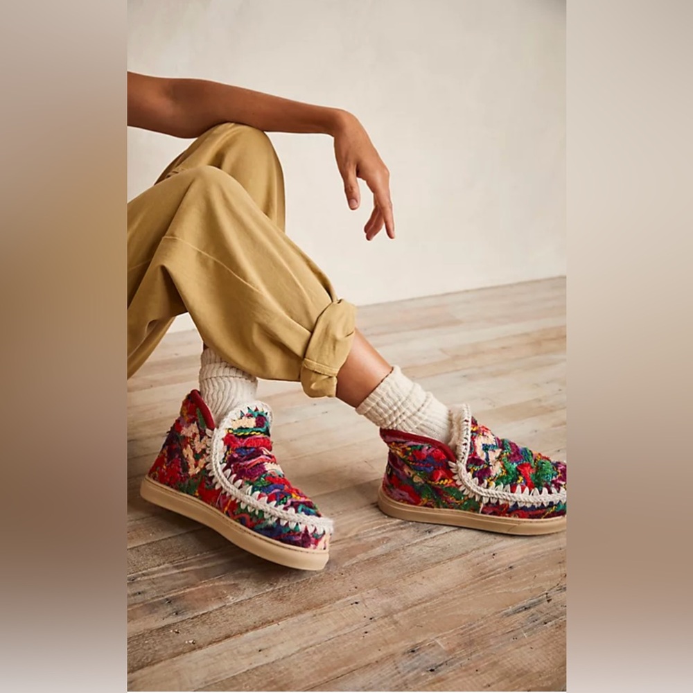 MOU x Free People Eskimo Handcrafted Wool Slip-On